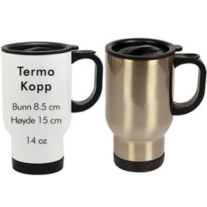 Termokopp med motiv Stål