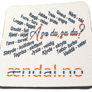 Å sa du, sa du? - drikkebrikke